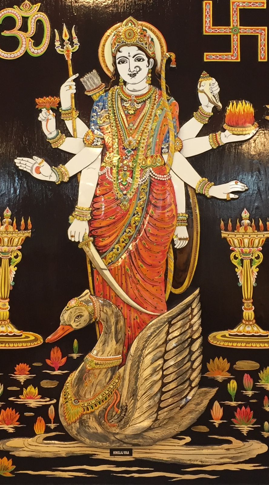 Woodcraft Art - Framed South Indian Inlay Wood Art