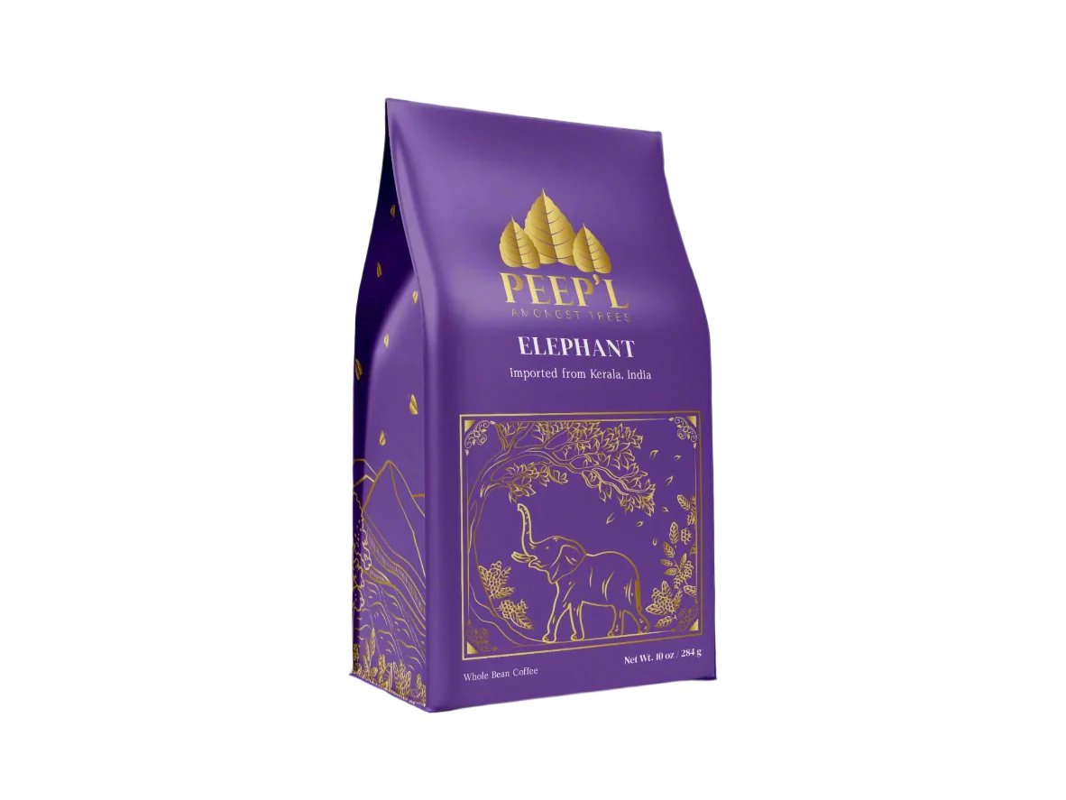 Coffee - ELEPHANT - Whole Bean Medium Roast Robusta Imported from India (Dry Process)