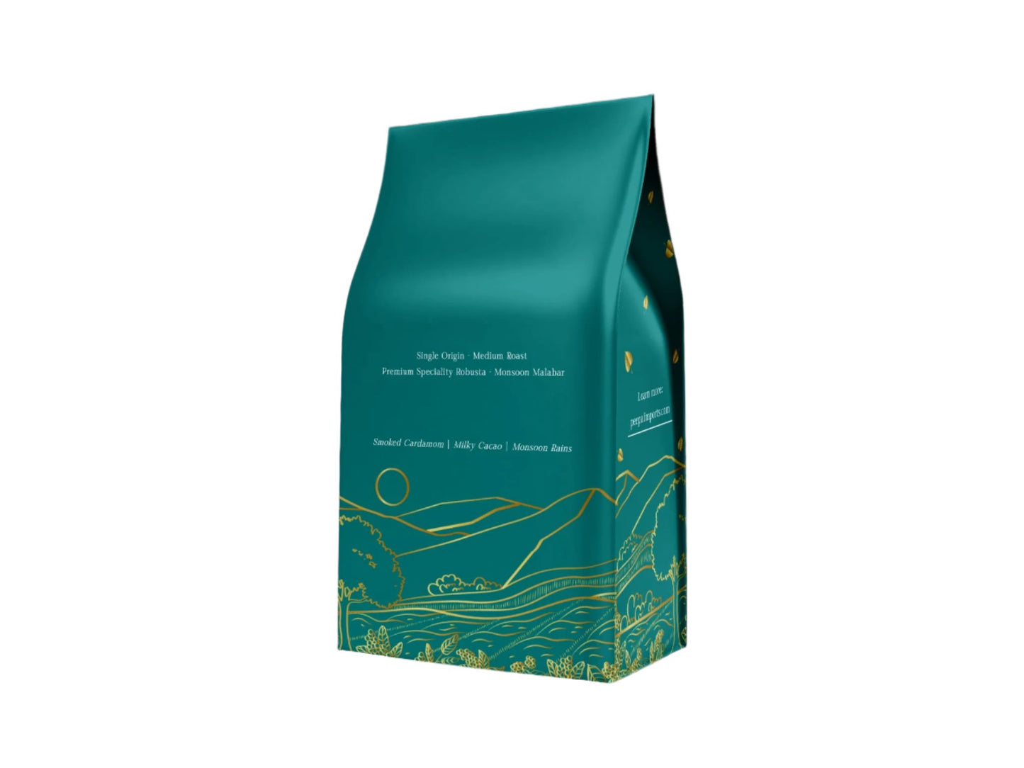 Coffee - PEACOCK - Whole Bean Medium Roast Robusta Coffee Imported from India (Monsoon Malabar)