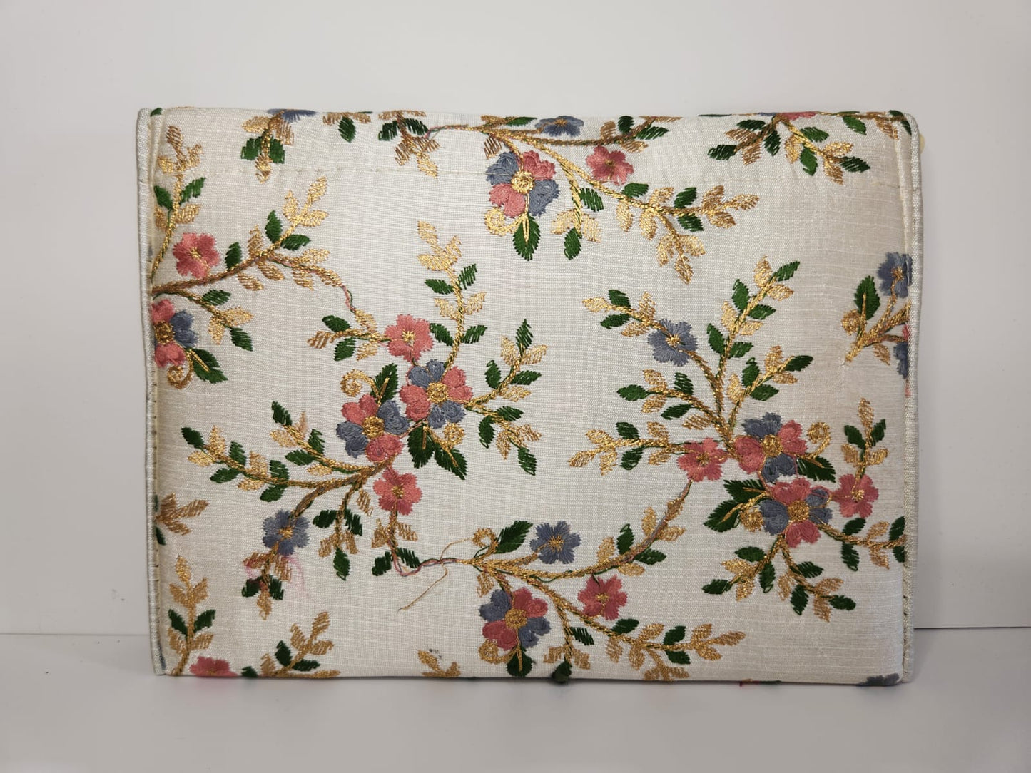 White Floral Clutch