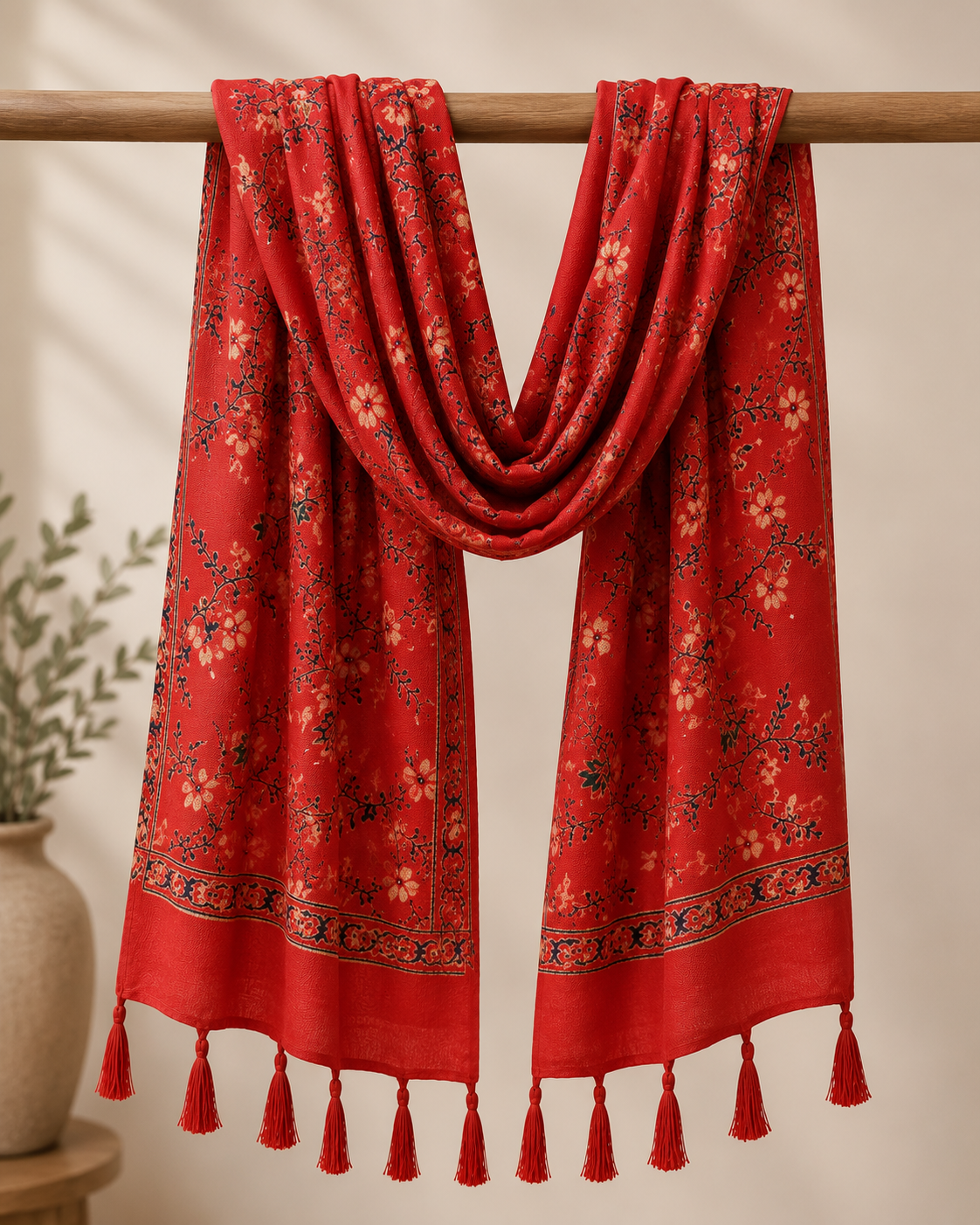 Coral Garden Rayon Wrap