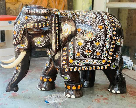 Elephant Woodcraft inlay floral design blog post