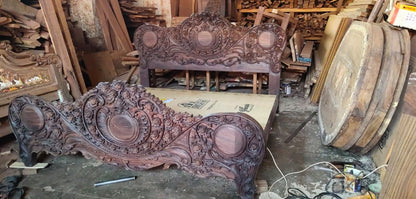 Woodcraft Furniture - Custom Order Design Fee - Marble Stone Inlay and Handcrafted Indian Art