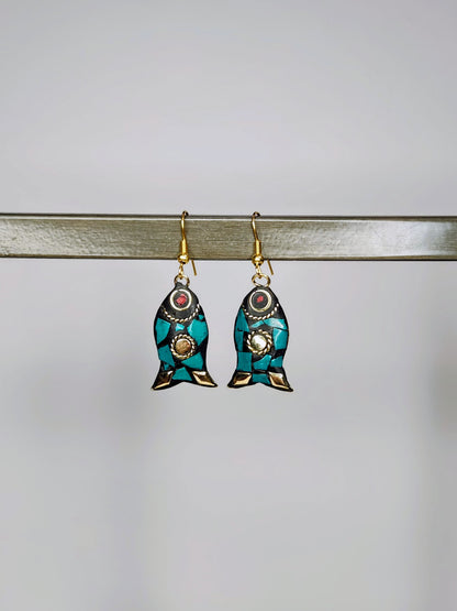 Teal Fish Mosaic