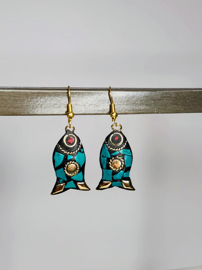 Teal Fish Mosaic