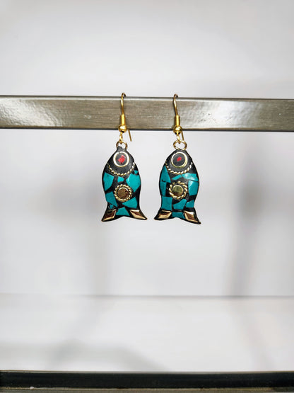 Teal Fish Mosaic