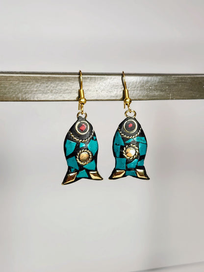 Teal Fish Mosaic