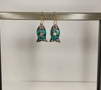 Teal Fish Mosaic