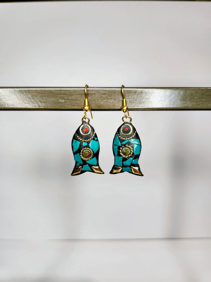 Teal Fish Mosaic