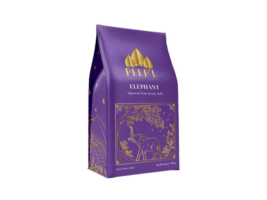 Coffee - ELEPHANT - Whole Bean Medium Roast Robusta Imported from India (Dry Process)