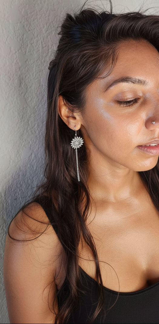 SnowflakeEarringsModel2