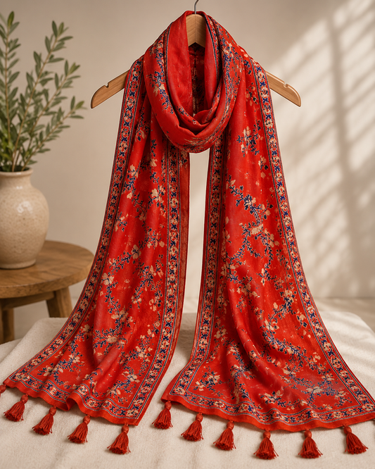 Coral Garden Rayon Wrap